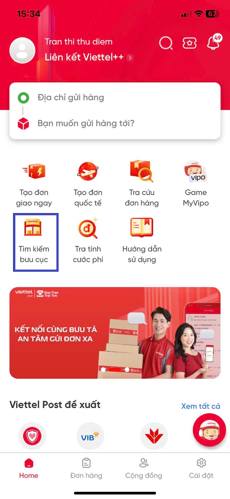 Hướng dẫn cách tra cứu thông tin bưu cục Viettel Post