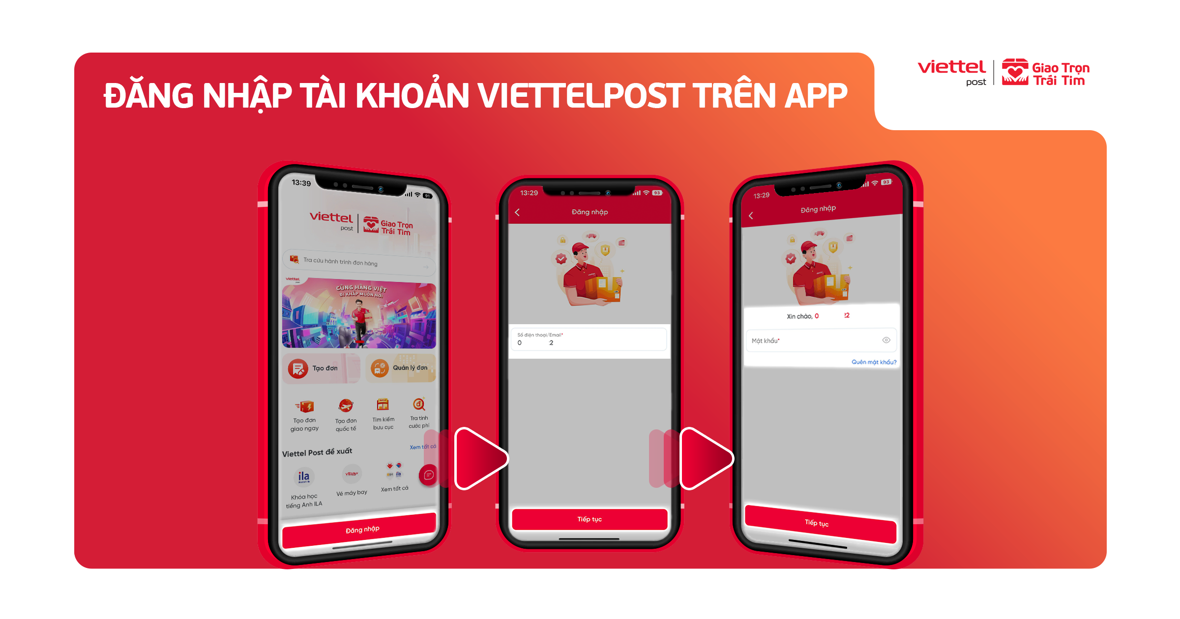 đăng nhập tài khoản Viettel Post