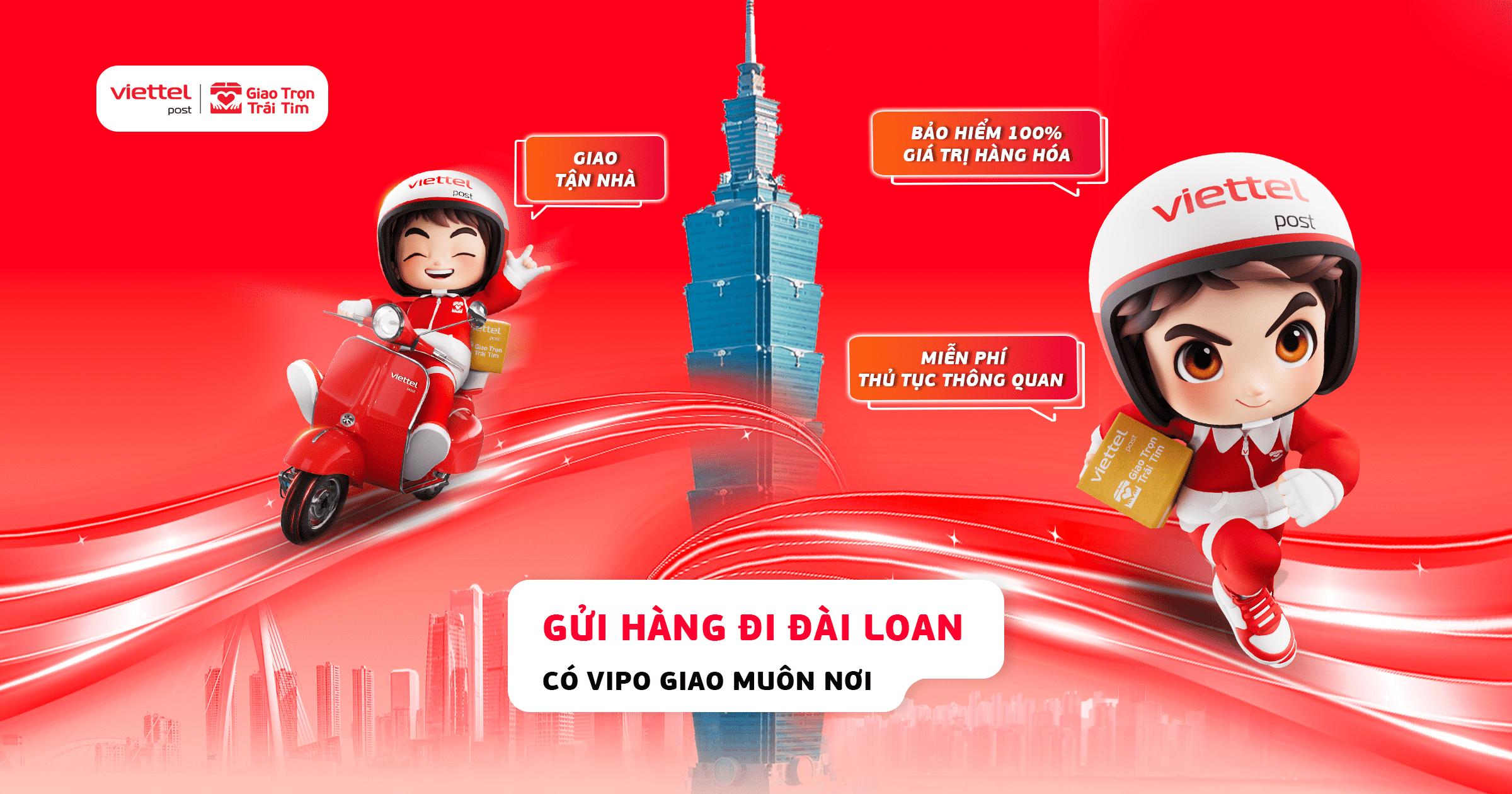 Vận chuyển hàng hoá đi Đài Loan dảm bảo an toàn, nhanh chóng