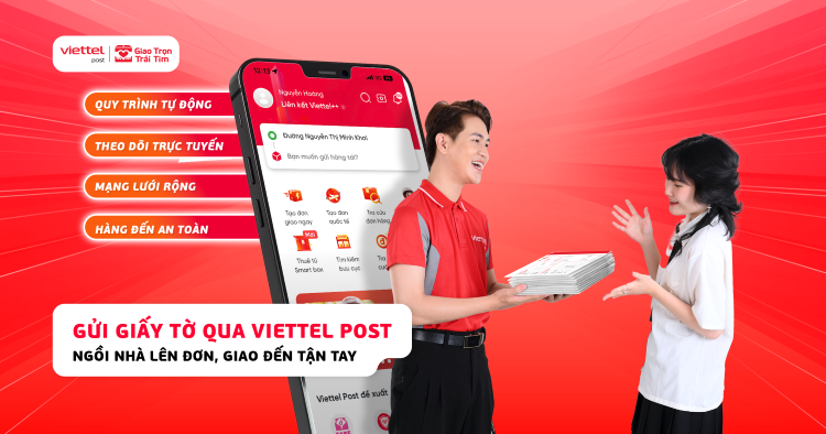 gửi giấy tờ qua bưu cục Viettel Post