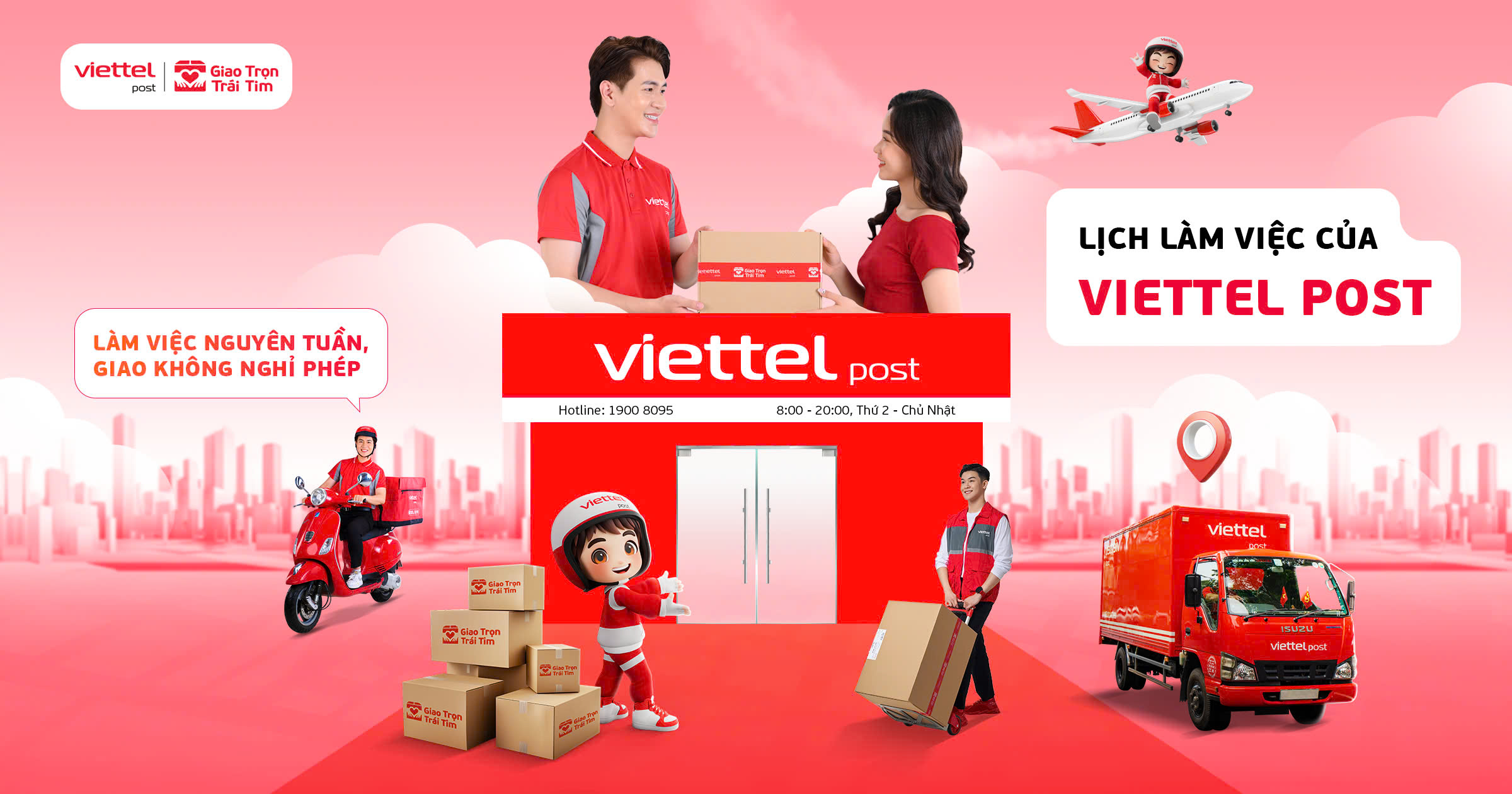 Lịch làm việc của Viettel Post