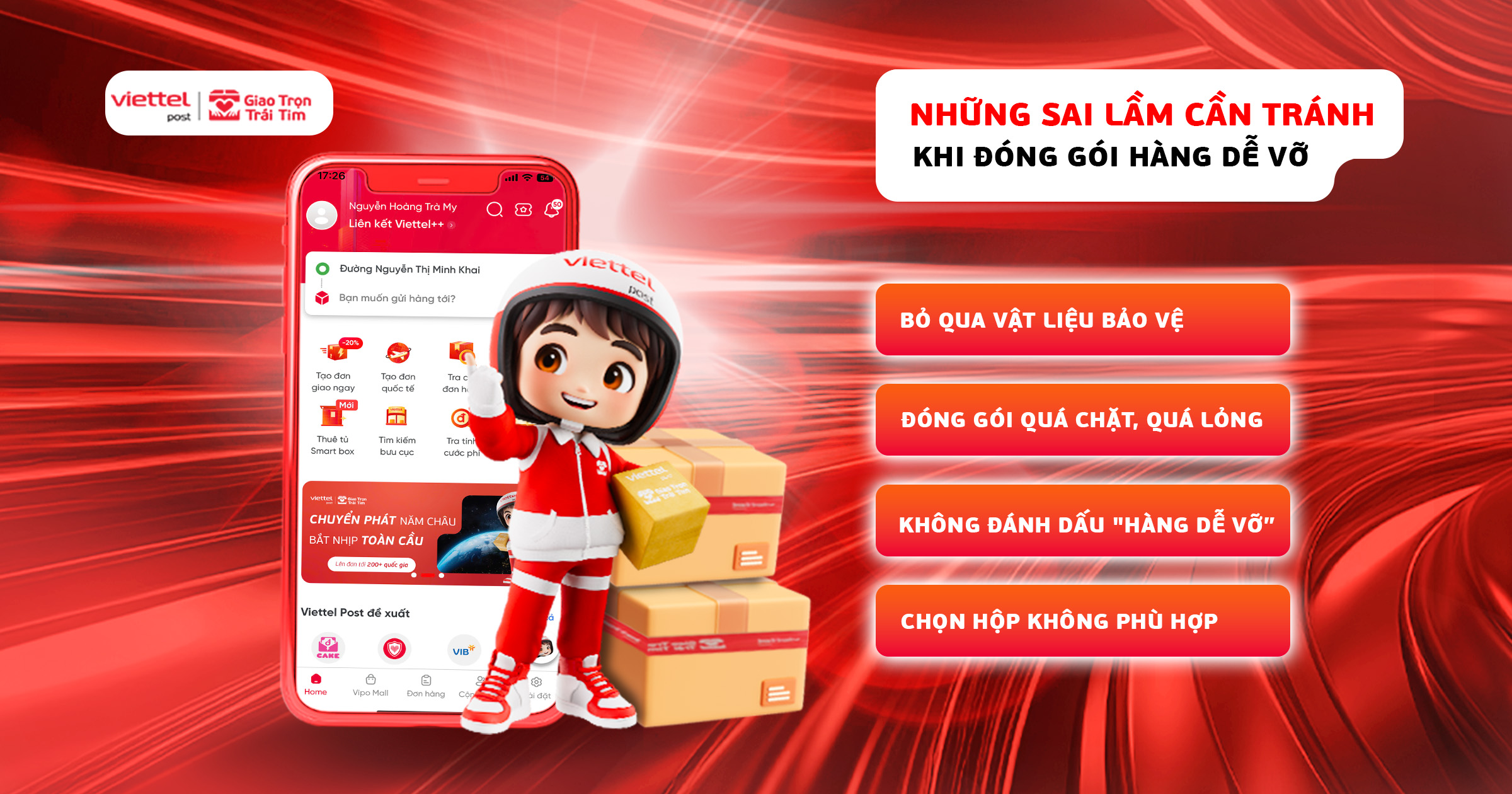 Những sai lầm khi đóng gói hàng dễ vỡ