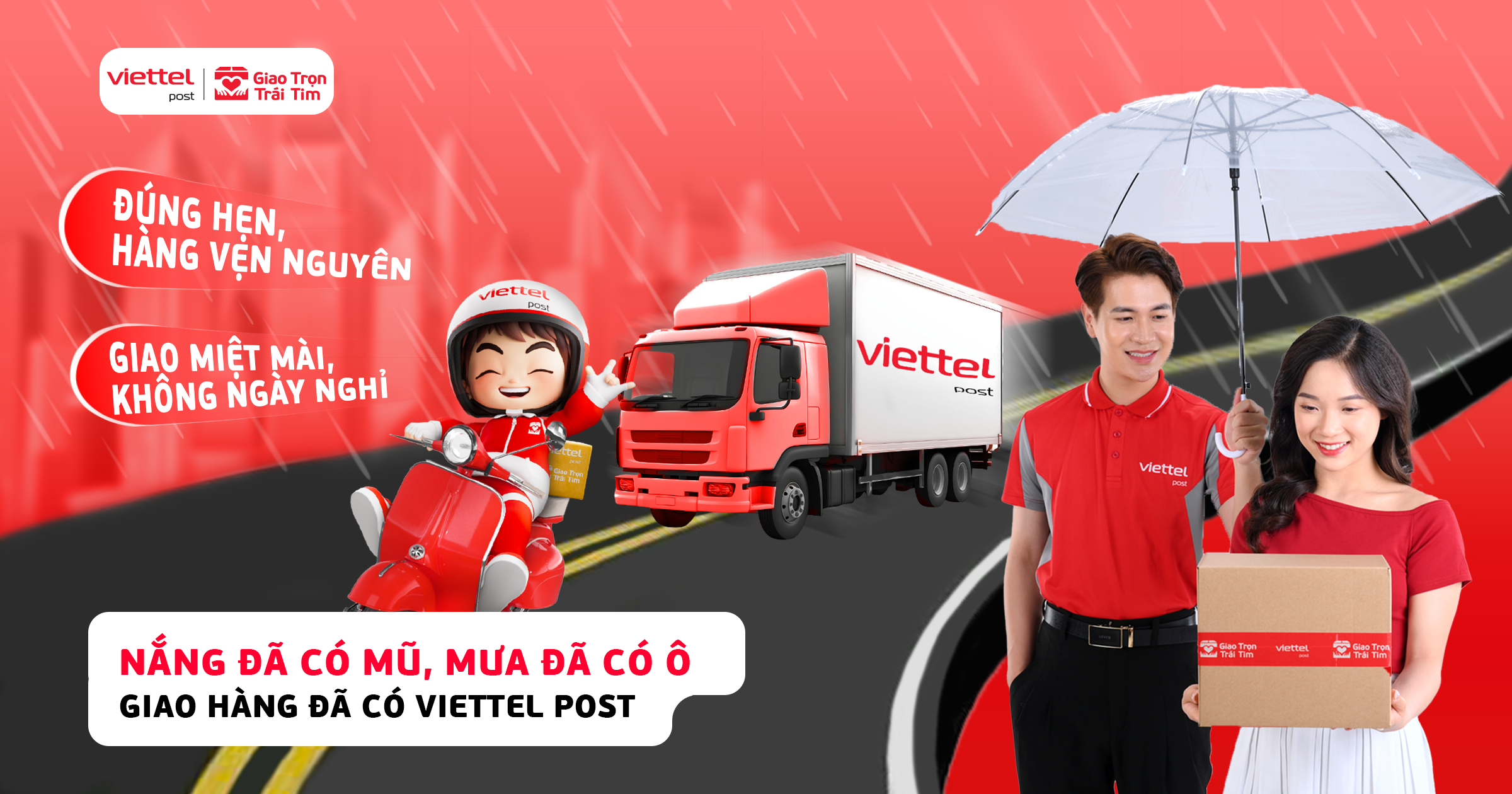 Giao hàng mùa mưa Viettel Post 