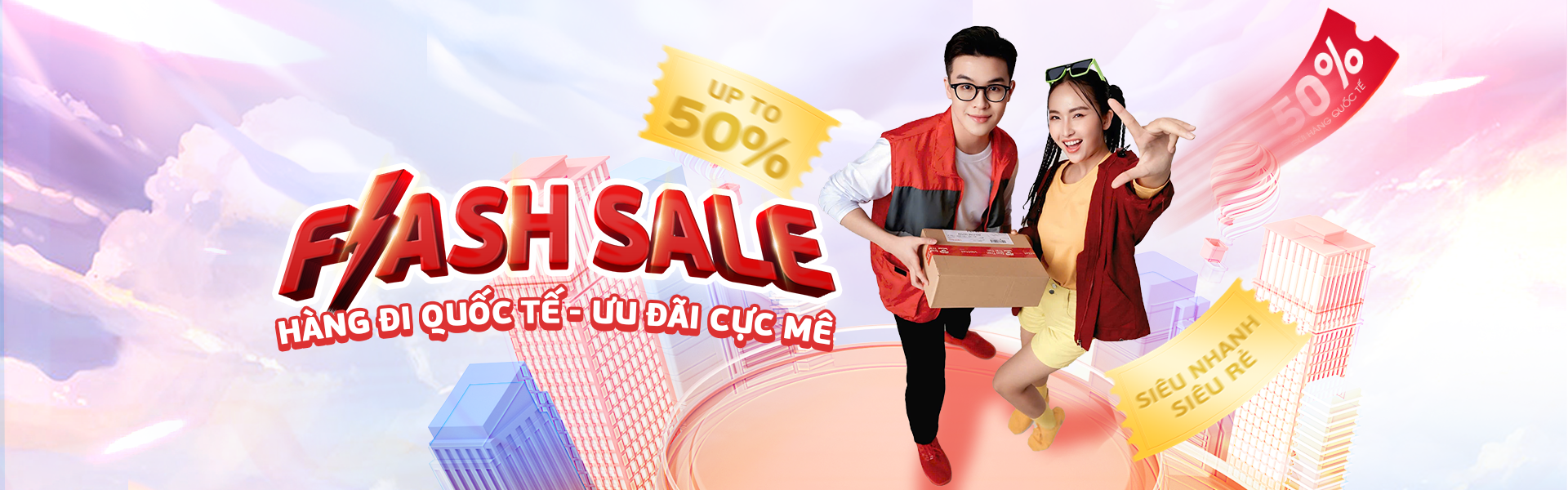 Flashsale 50% chuyển phát quốc tế Viettel Post 